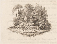 KG 01242
<br/>
Vignetten en initialen uit "Poësies diverses" door Frederik de Grote (30 bladen)
<br/>
<em>Schmidt, Georg Friedrich (1712-1775)</em>